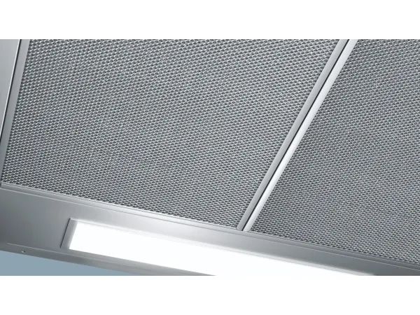 Siemens iQ100 LU63LCC50 - Hætte - standard - bredde: 60 cm - dybde: 48.2 cm - udsugning & recirculation - med intern motor - rustfrit stål