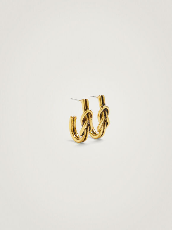 Pendientes Cortos Nude - Dourado