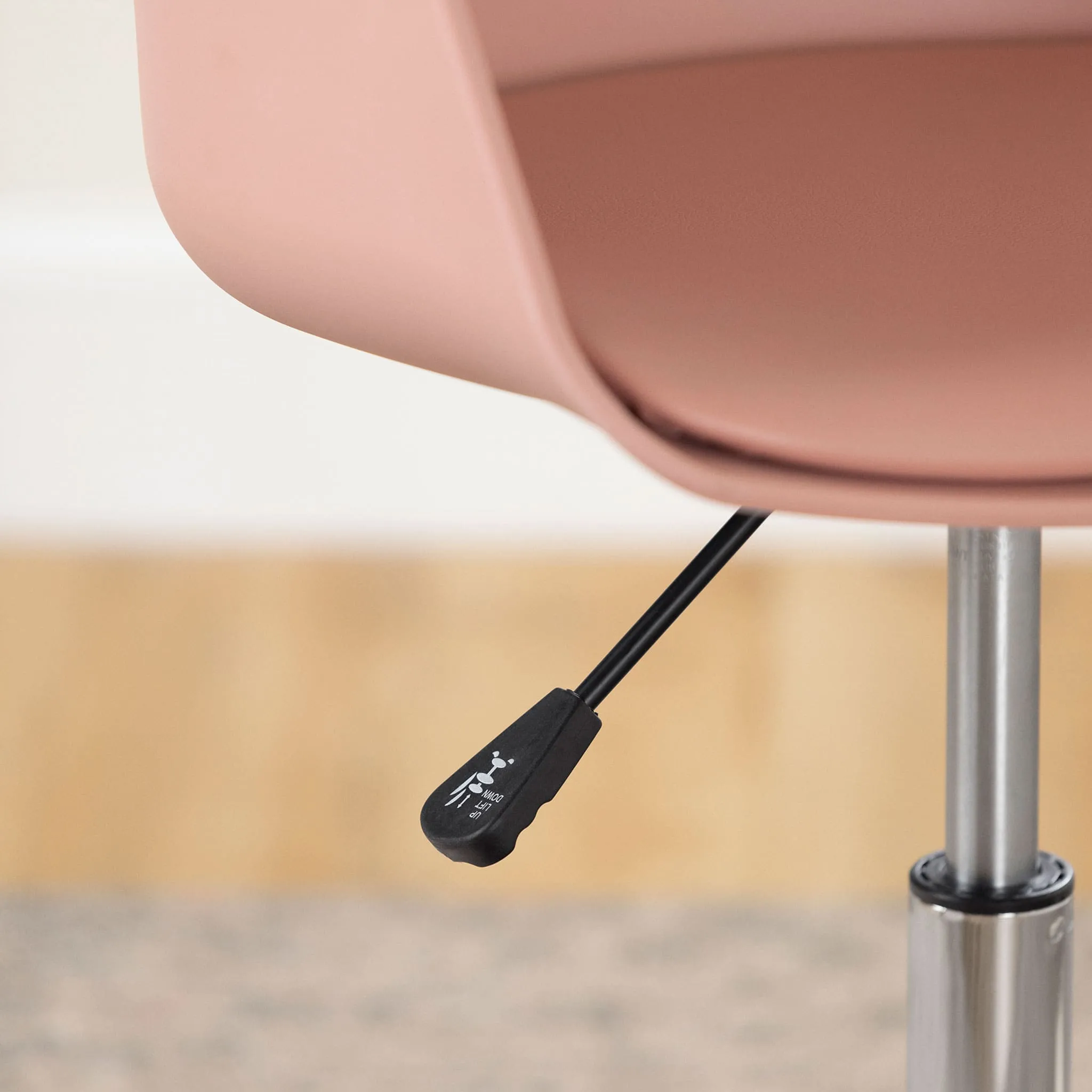 South Shore Chaise Pivotante - Flam Rose et Chrome