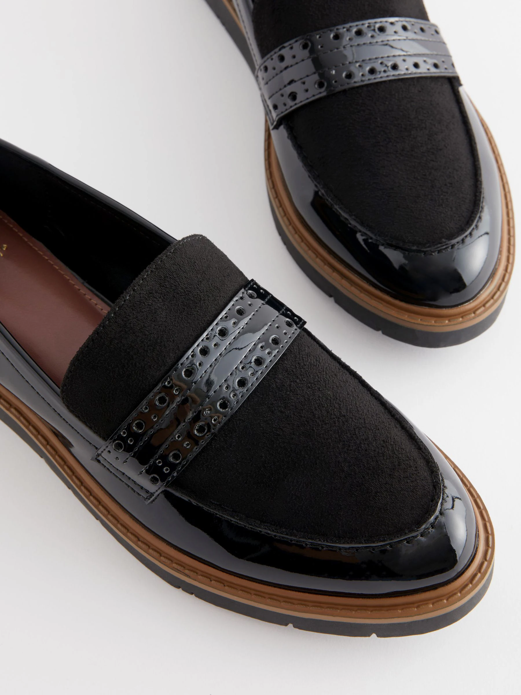 Zwart - Forever Comfort® Brogue Instappers