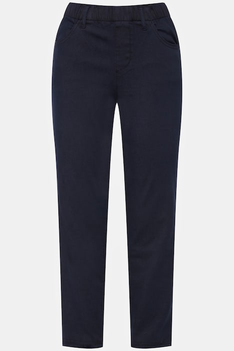 7/8-Slimhose, schmale Passform, 4-Pocket, Fransensaum, mit recyceltem Polyester