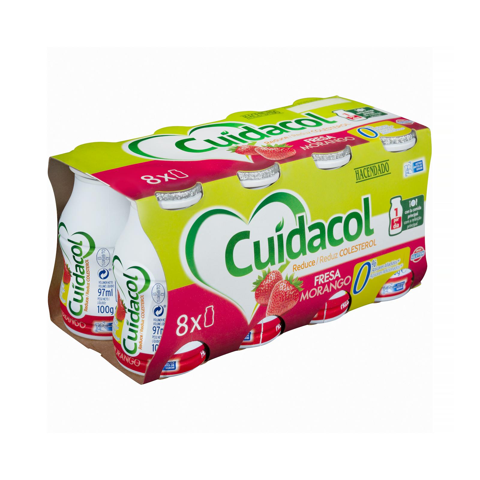 Boisson lactée à la fraise Cuidacol 0 % de sucres ajoutés