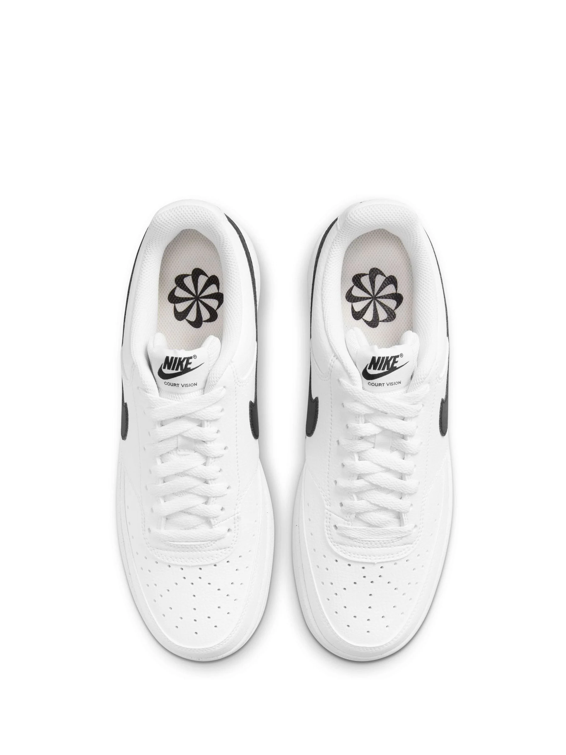 Wit/zwart - Nike Court Vision lage sneakers