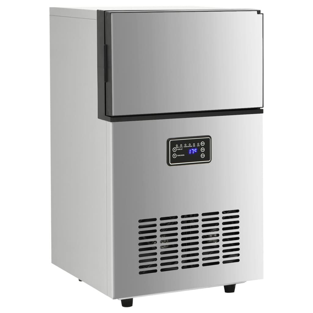 vidaXL IJsblokjesmachine Zilver 45 kg/24 uur
