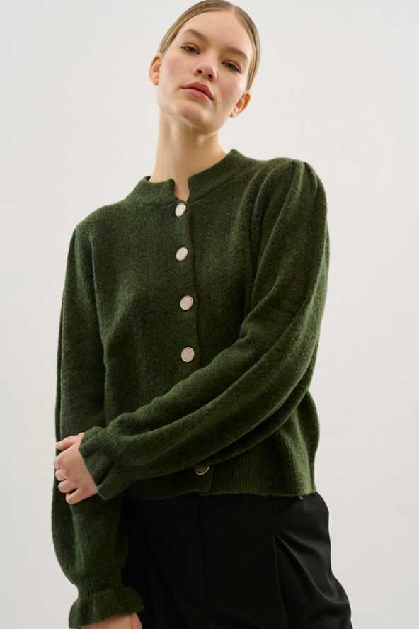 Karen by Simonsen EbbieKB Cardigan Dark olive melange