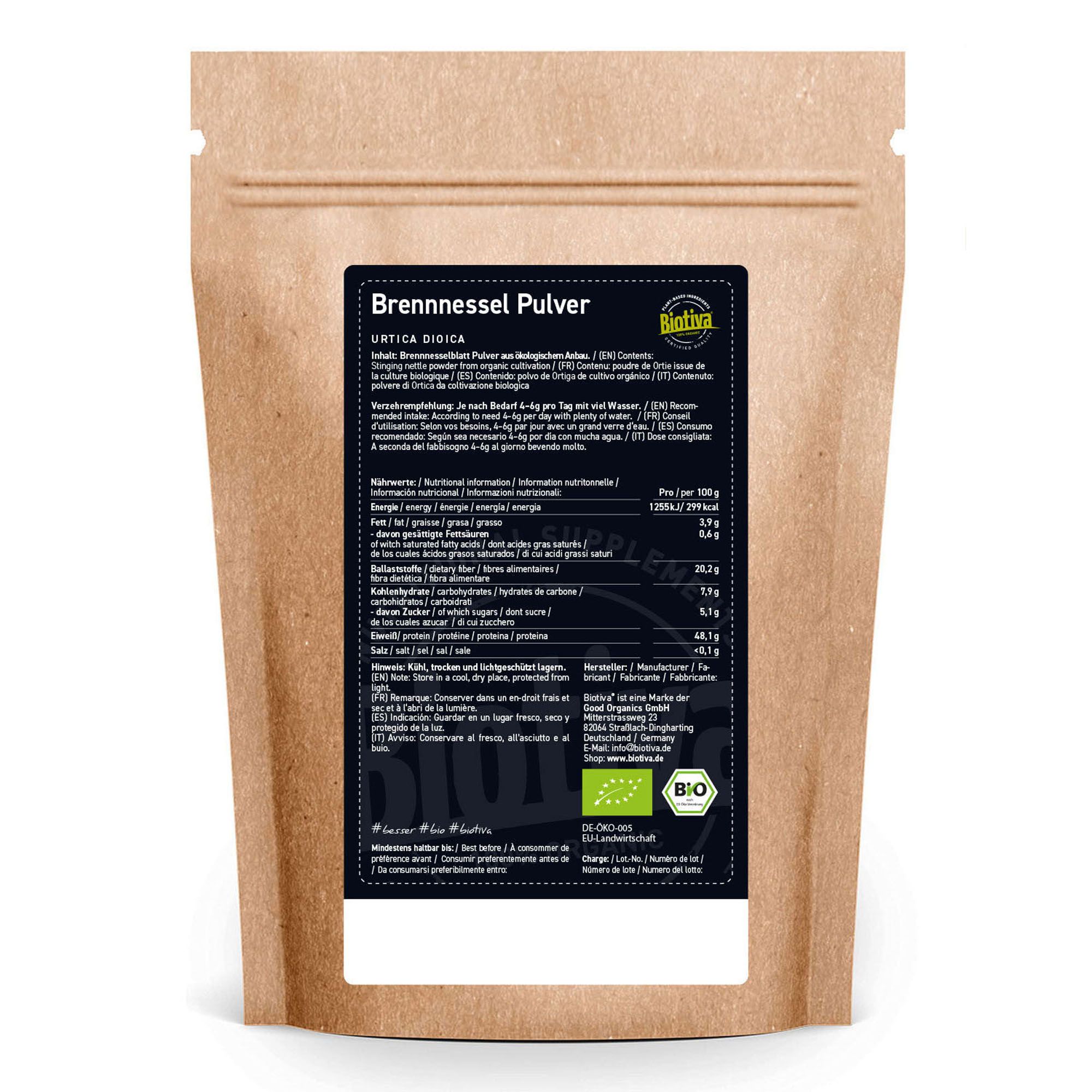 Biotiva Brennnessel Pulver Bio