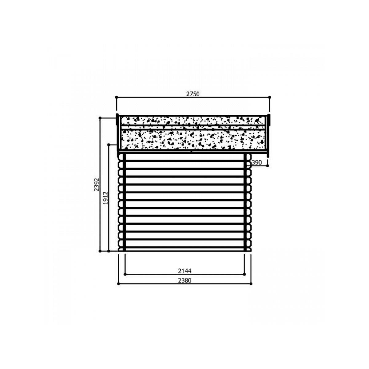 Abri de jardin nimes bois 2380 x 2380