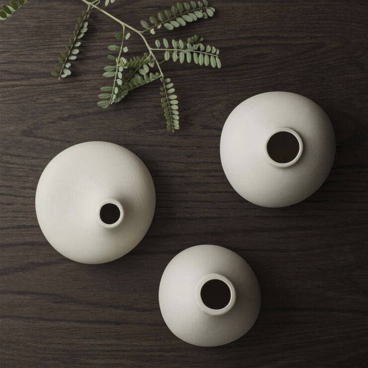 Blomus Set of 3 Vases -NONA- White Lily white