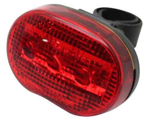 ECLAIRAGE VELO A PILE AR SUR TIGE DE SELLE AR MARWI 404 A LEDS NOIR LIVRE AVEC 2 PILES AAA