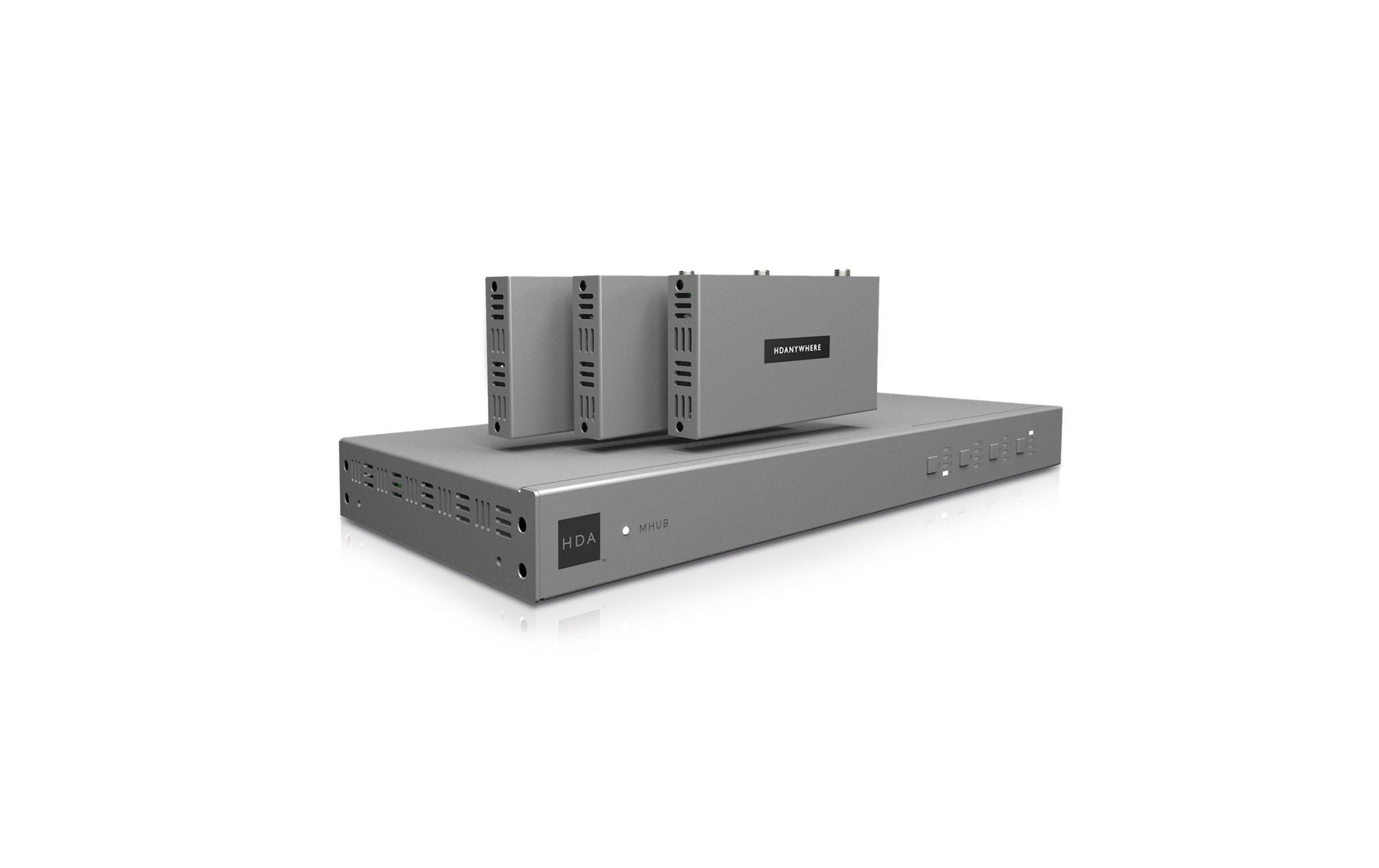 Matrix Switcher MHUB U HDA-250844 HDMI HDBaseT, Set<br>MHUB U - 4x3+1 4K 18Gbps HDMI HDBaseT Matrix Switcher Set mit TPC 40m