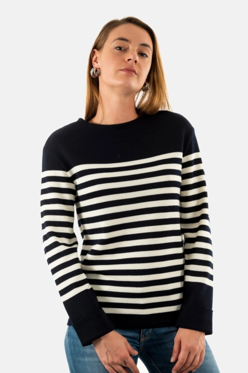Pull hiver saint james ecrins kh navy/écume