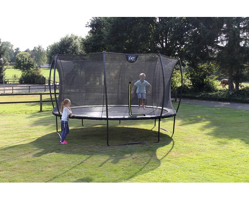 EXIT Silhouette trampoline met veiligheidsnet Ø 244 cm zwart