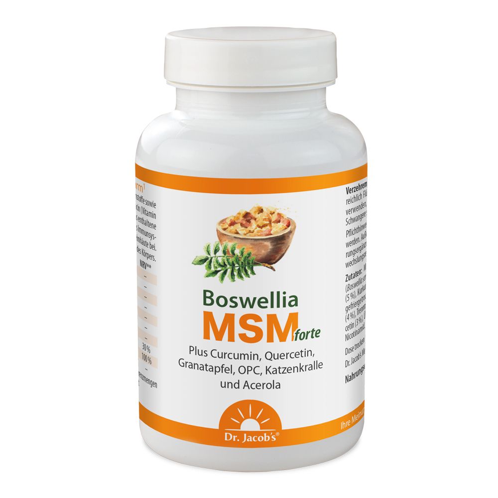 Dr. Jacob's Boswellia MSM forte Weihrauch Curcumin Quercetin Granatapfel OPC