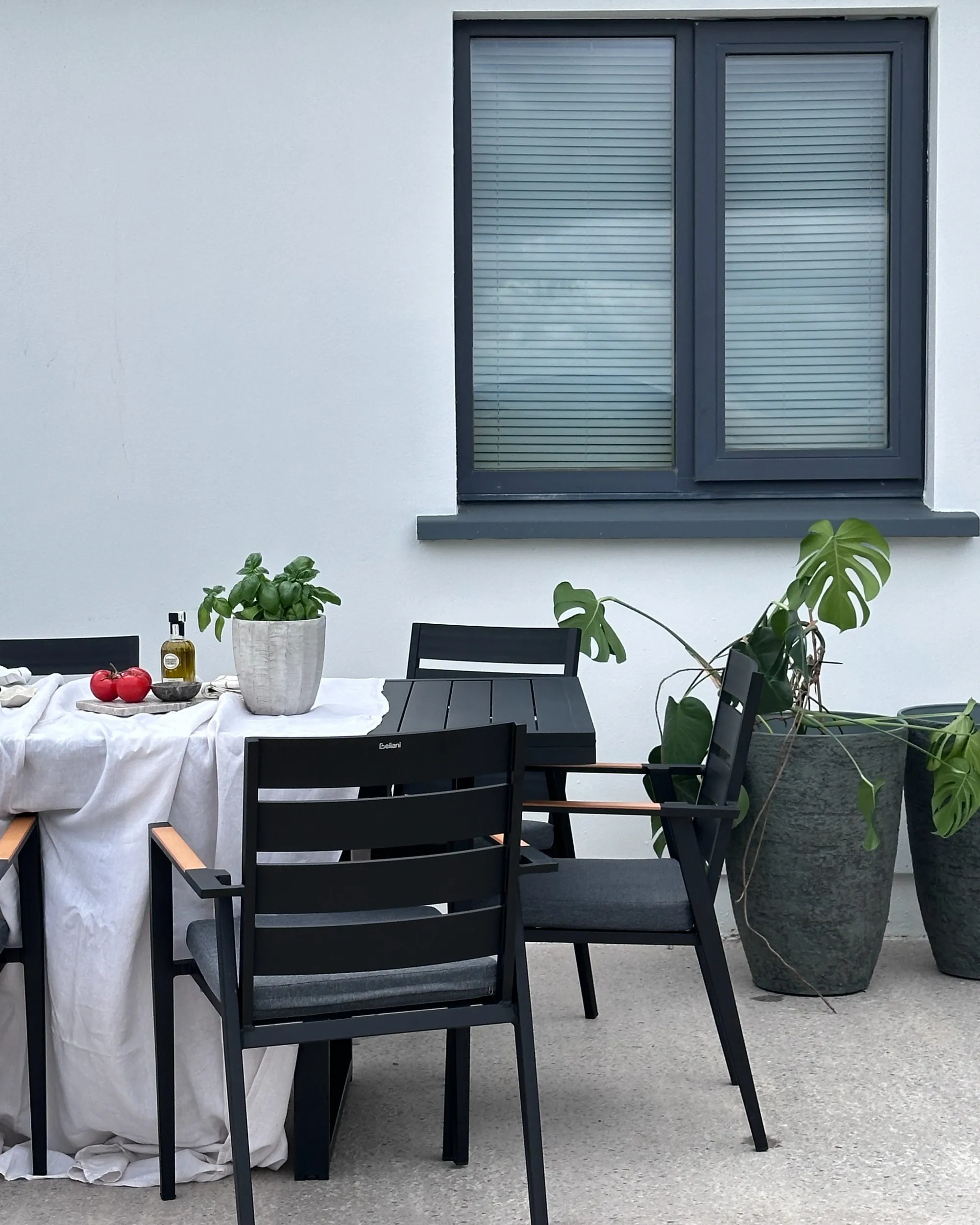 Set van 4 stoelen met zitkussen TAVIANO Metaal Zwart