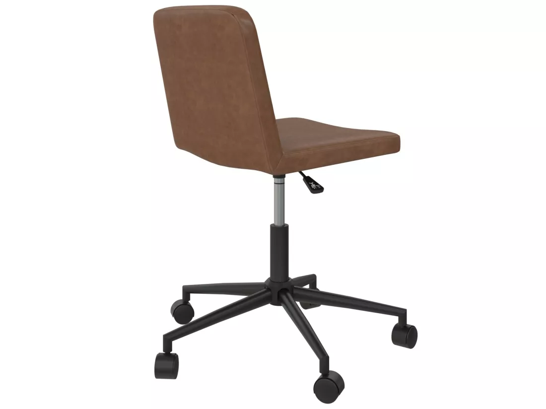 Corey | Chaise de bureau en simili cuir camel