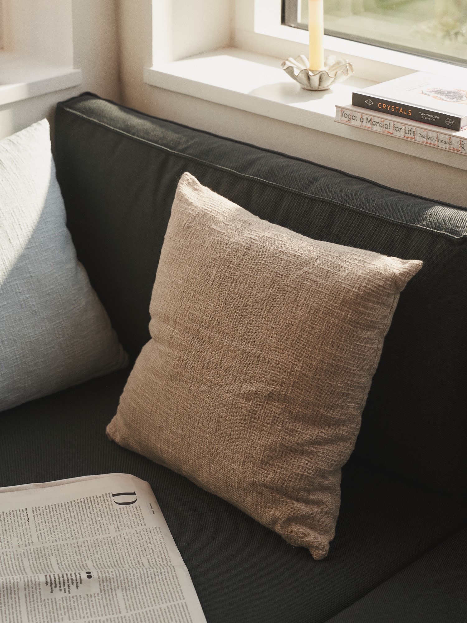 Pyntepude | Bomuld/polyester. 45 x 45 cm. | Warm Grey