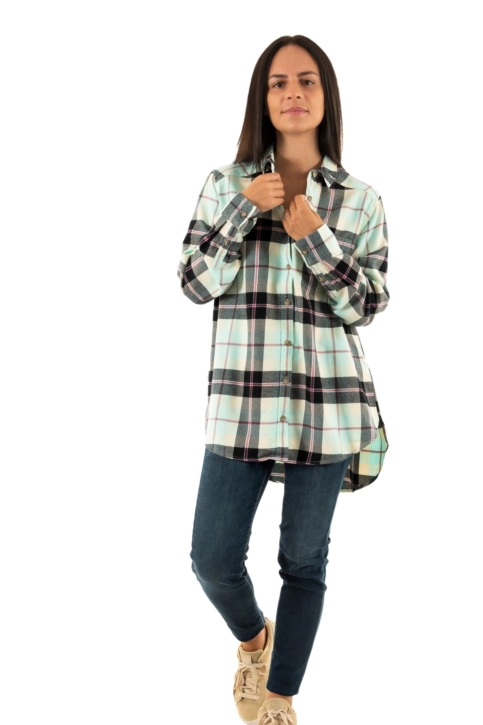 chemisier superdry w4010404a qzl aqua check