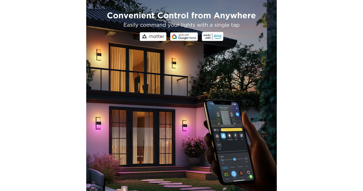 GoveeSmart Outdoor Wall light verlichting  (2700-6500K, Matter)
