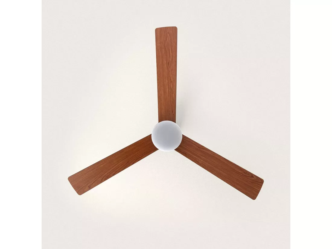 Ventilateur de Plafond Silencieux Fleves 132cm Motor DC Bois foncé Télécommande Avec lumière Oui Noir