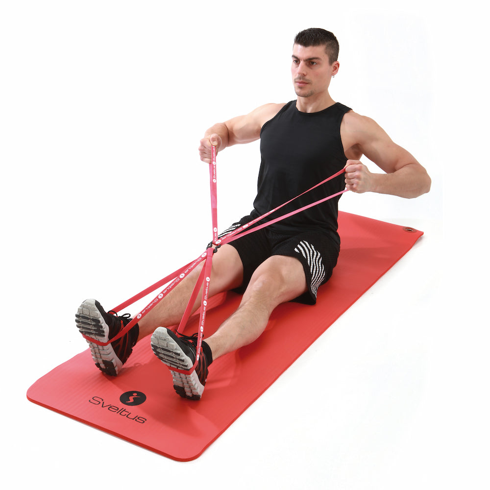 SVELTUS Rubberfit 4 bandes + 1 anneau + 1 poster