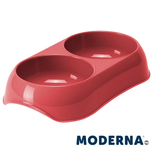 Alimentador duplo para cães MP reciclado (coral 2 x 200 ml (23 x 13 x 4 cm))