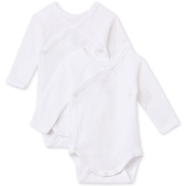 Kryds Bodies 2-Pak White - Petit Bateau → Luksusbaby.dk