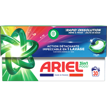 Ariel 3in1 PODS Color, Wasmiddel Capsules 30