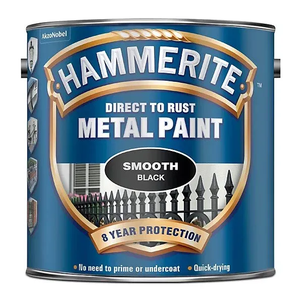 Hammerite Glatlak - Sort - 2,5 L.