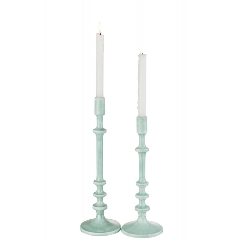 Chandelier classique en aluminium bleu h35cm