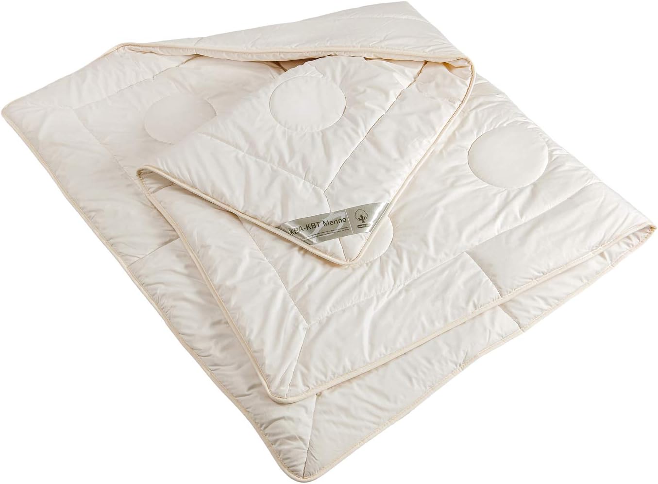 franknatur - Bettdecke Sommer Merino Schurwolle Baumwolle KBA Bio Nadia 155x220