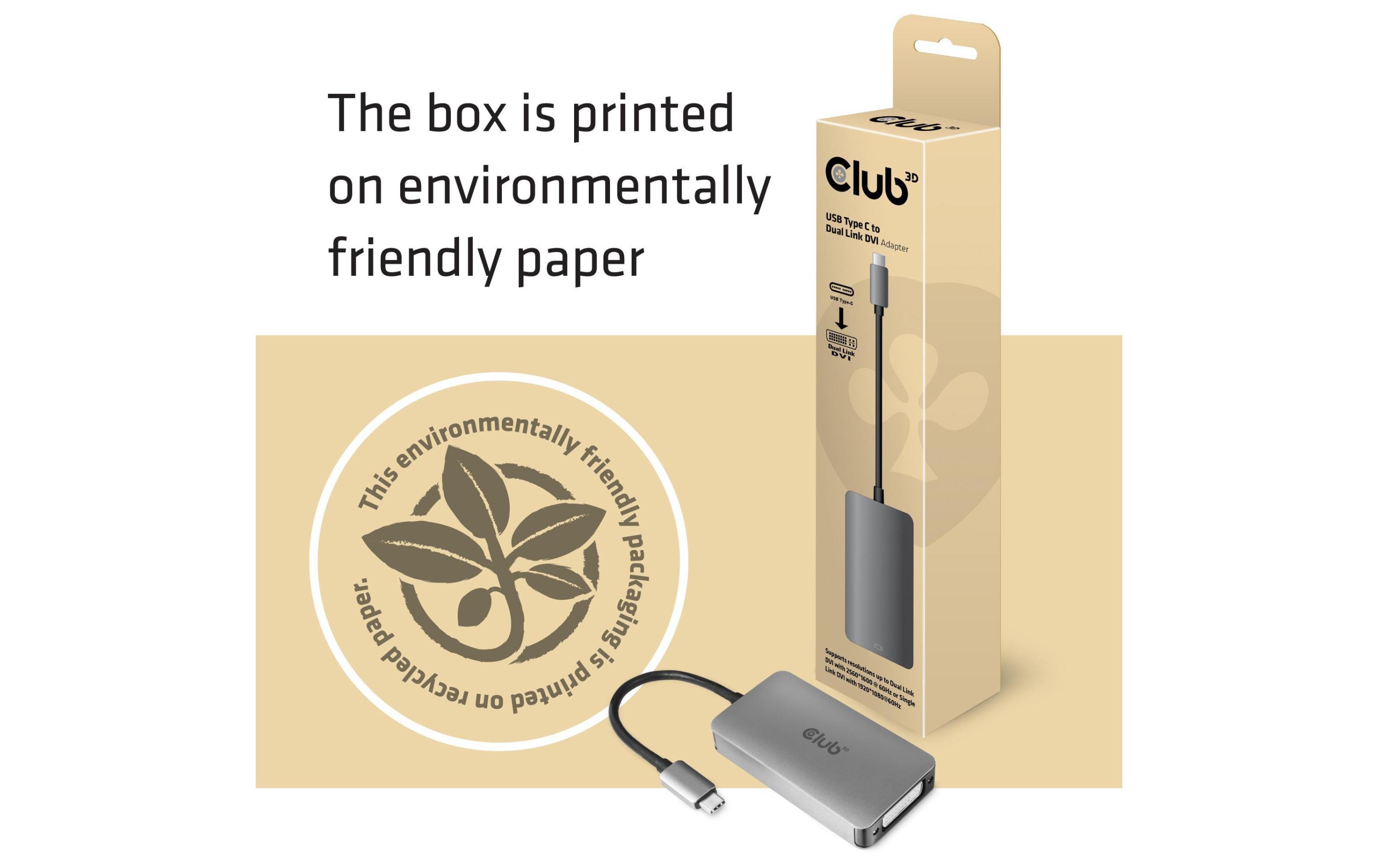 Adapter USB Type-C – Dual Link DVI-I, AktivAktiver USB Typ C zu Dual Link DVI-I Adapter