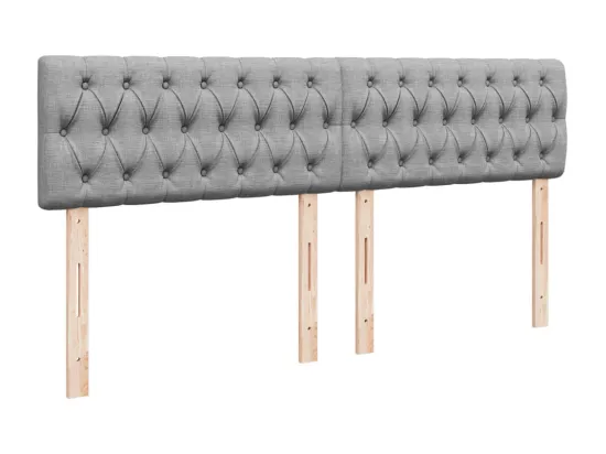 Sommier à lattes de lit avec matelas Gris clair 180x200cm Tissu