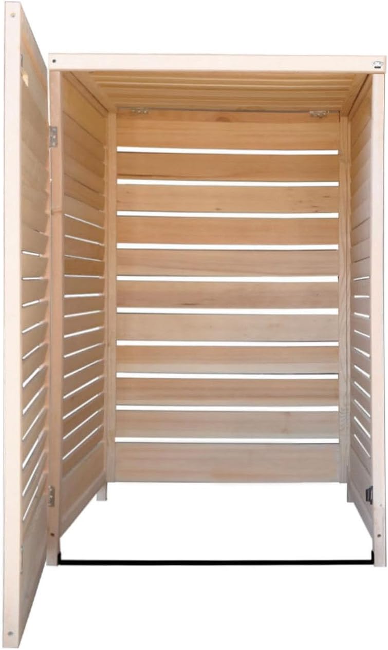 Mülltonnenbox Mülltonnenverkleidung ADRIA24 für 3 Tonnen 240L naturbelassen Müllcontainer Mülltonnenschrank Mülltonne