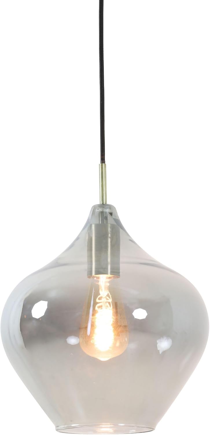 Light & Living Hängeleuchte Rakel - Bronze - Ø27cm - Rund - Glas - Hängelampe & Pendellampe - Lampe Wohnzimmer & Schlafzimmer - Pendelleuchte Esstisch