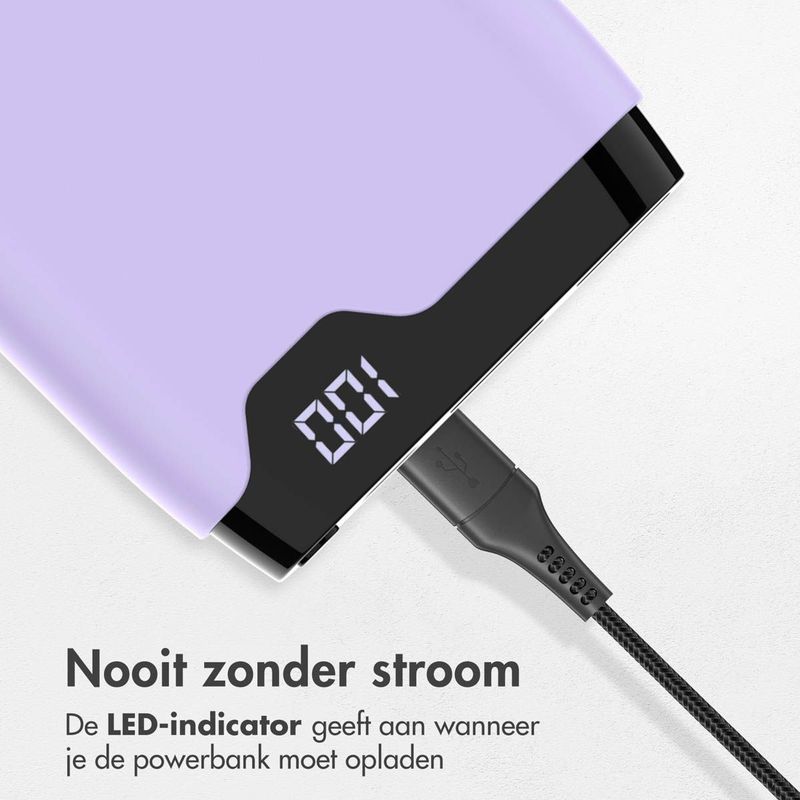 imoshion - Powerbank - Lila - 20.000 mAh - Quick Charge en Power Delivery
