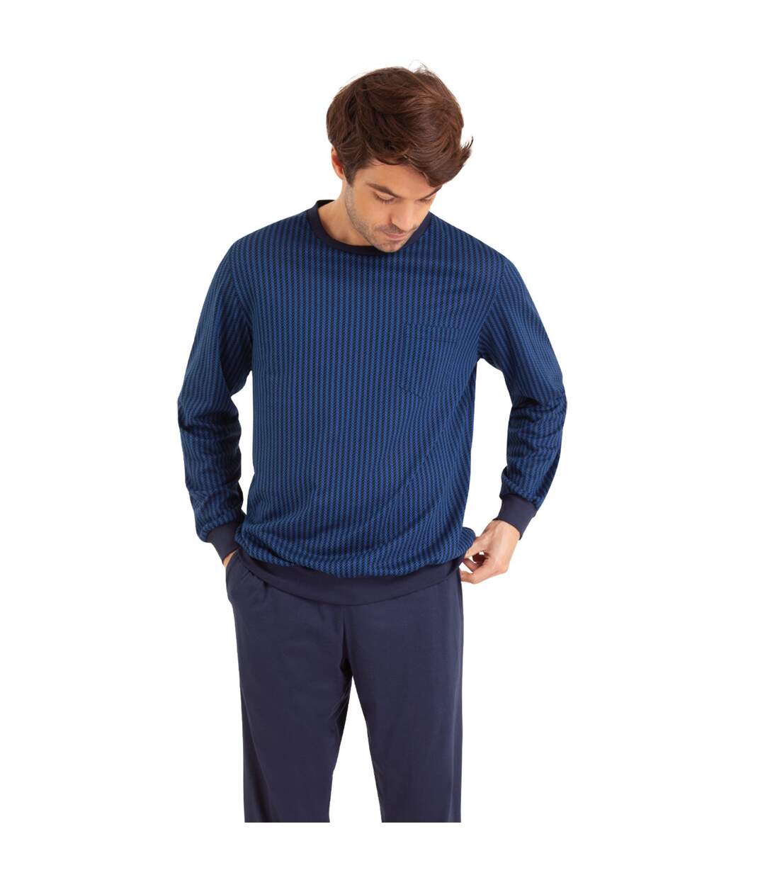 Pyjama long homme coton