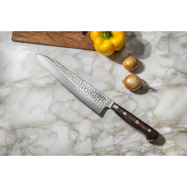 Couteau Fukito Rosewood Damas modèle chef 21cm Fukito