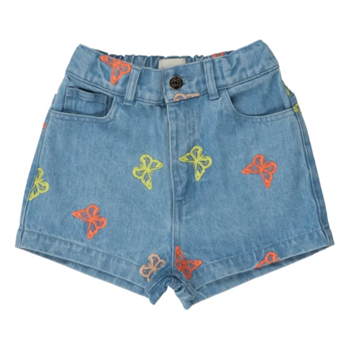 the new society Short en Jean Burbank Papillon | Bleu