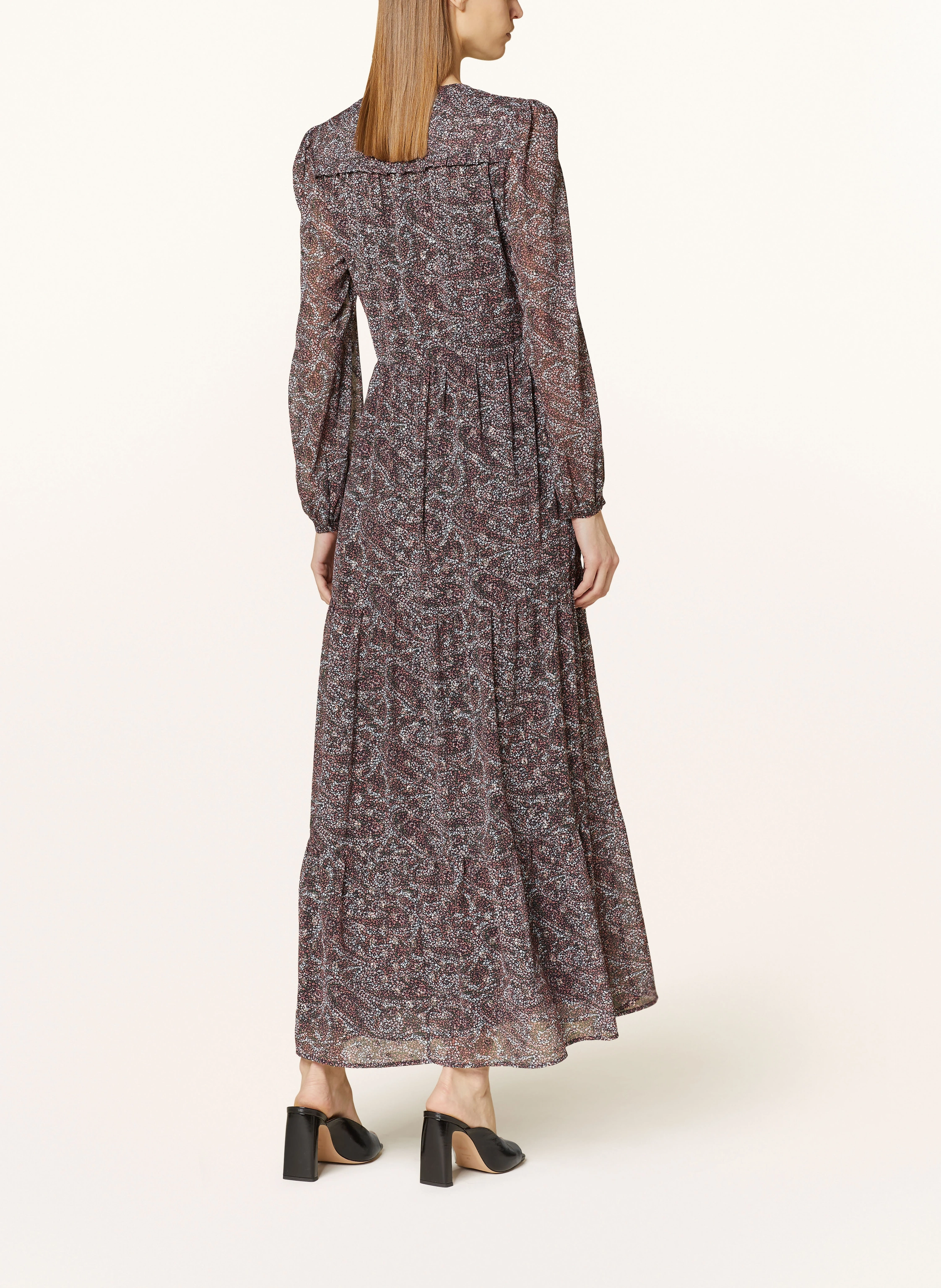 BOSS Kleid DINNATA mit Rüschen und Glitzergarn