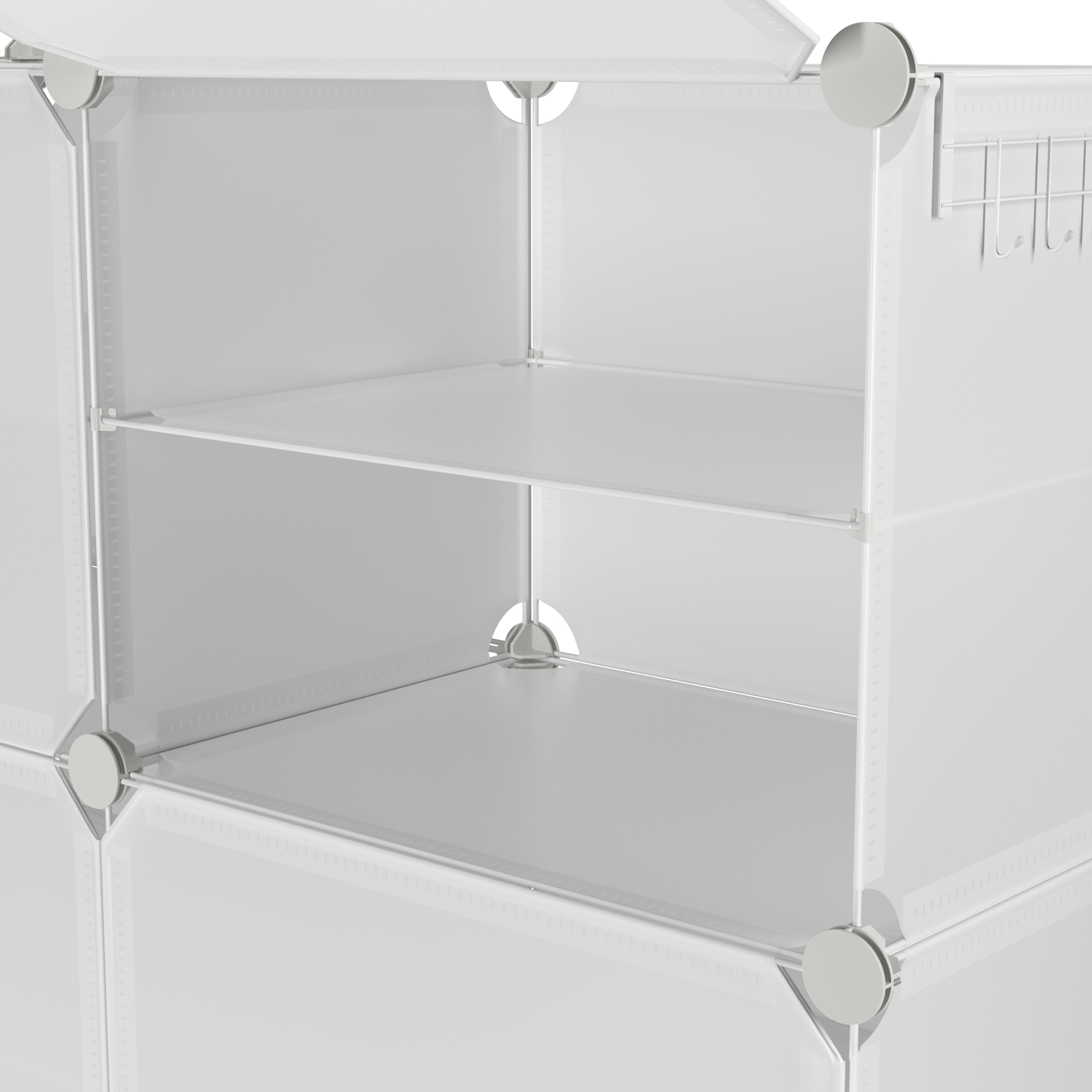 Schuhschrank Steckregal transparent 10 Boxen