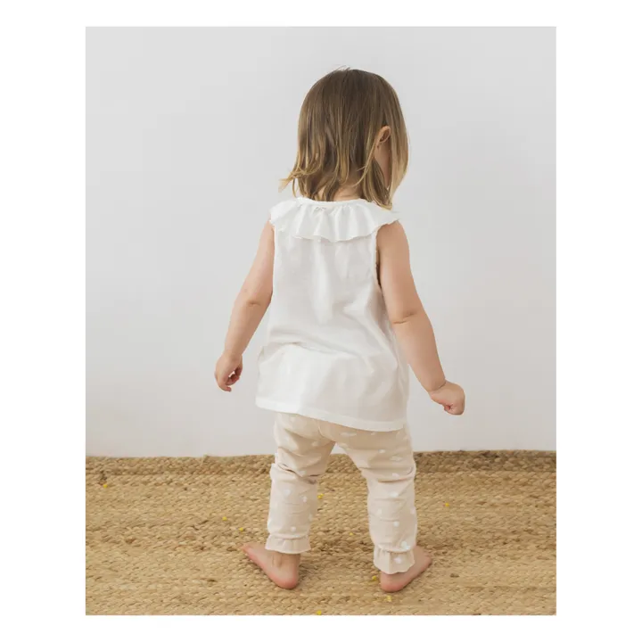 Búho Legging Coton Bio Pommes | Rose pâle