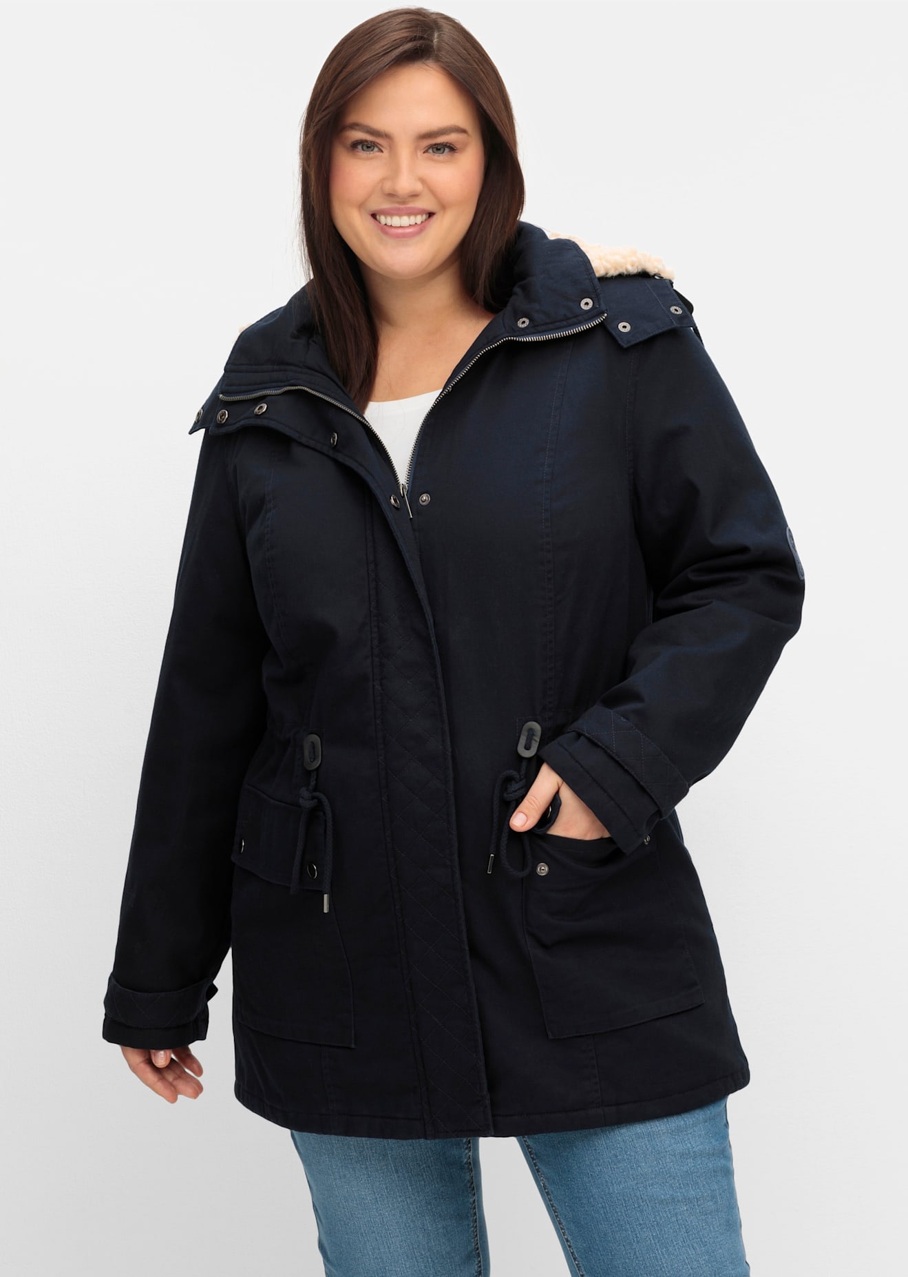 Sheego Parka mit Kapuze