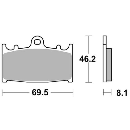 Plaquettes de freins SBS 631HS Sinter Métal Fritté avant