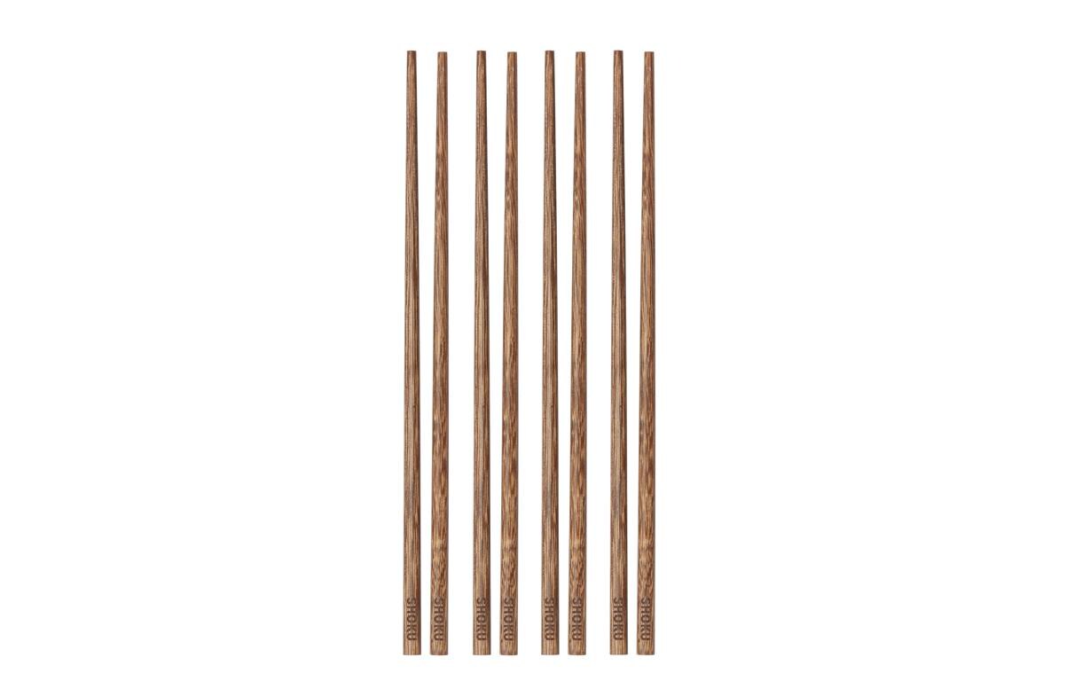 Essstäbchen Shoku 8-teilig, BraunStäbchen-Set aus Holz