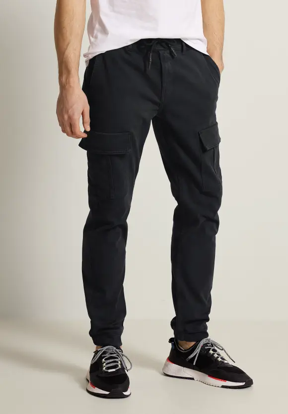 Relaxed Fit Cargo Hose - Black