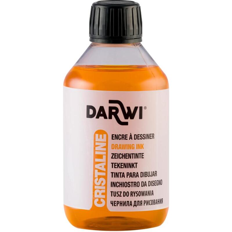 DARWI Flacon de 250 ml d'Encre à Dessiner - Jaune