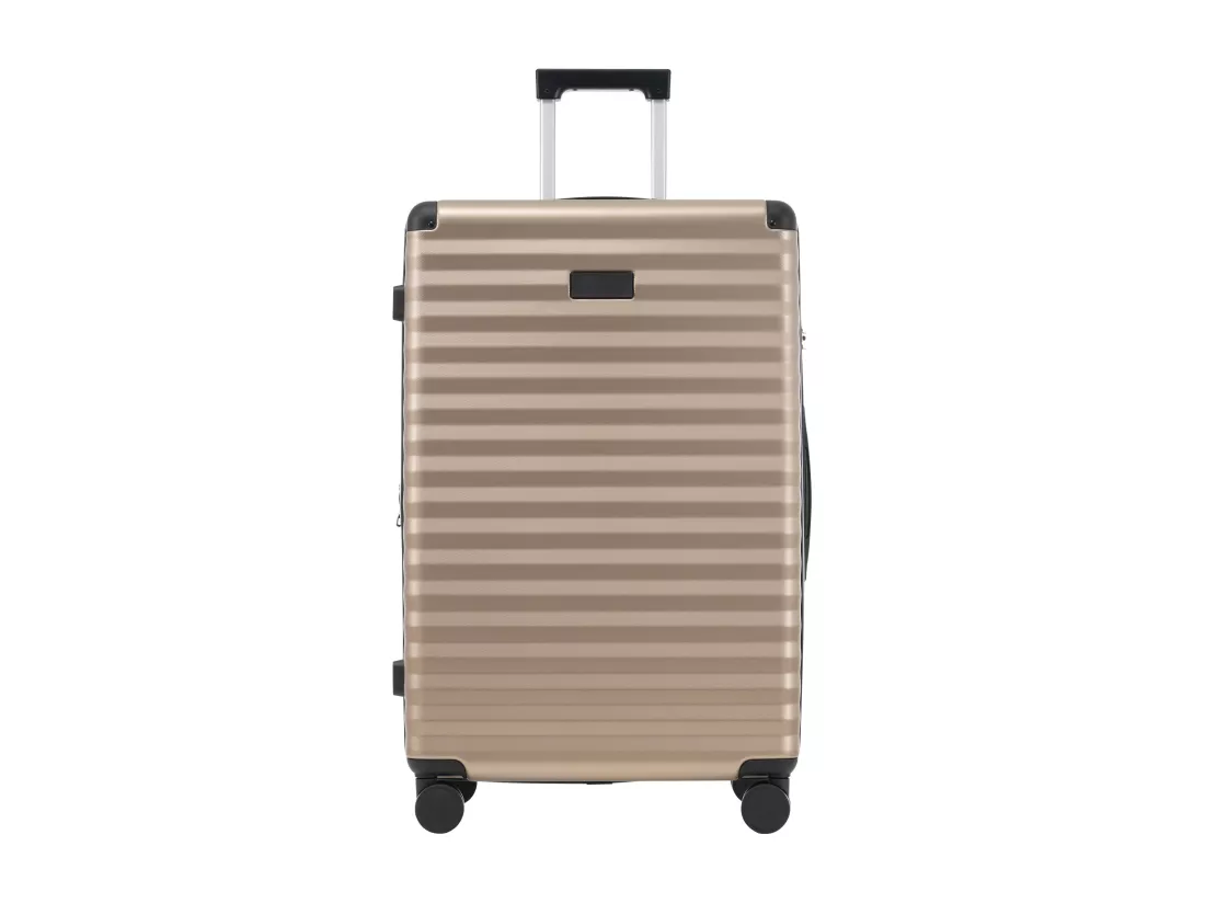 Ensemble de Bagage à main 3 pièces M&L&XL - en matériau ABS - valises à coque rigide - Champagne