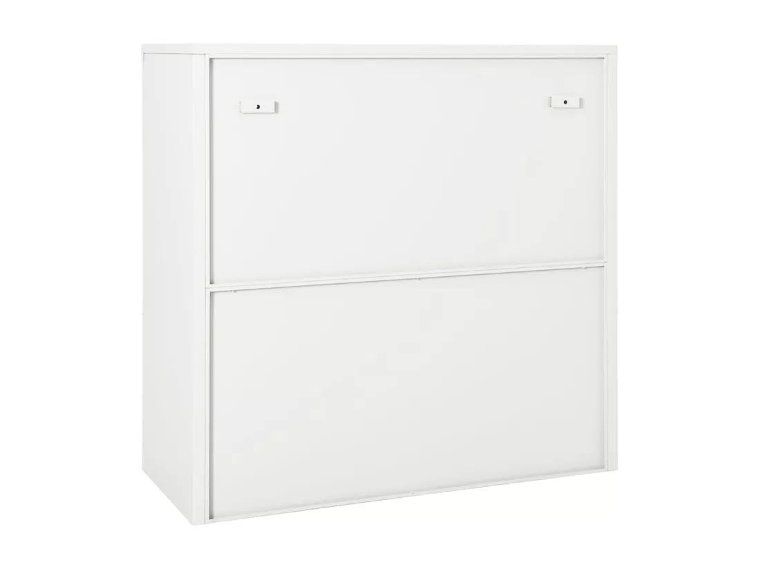 Armoire à portes coulissantes Blanc 90x40x90 cm Acier