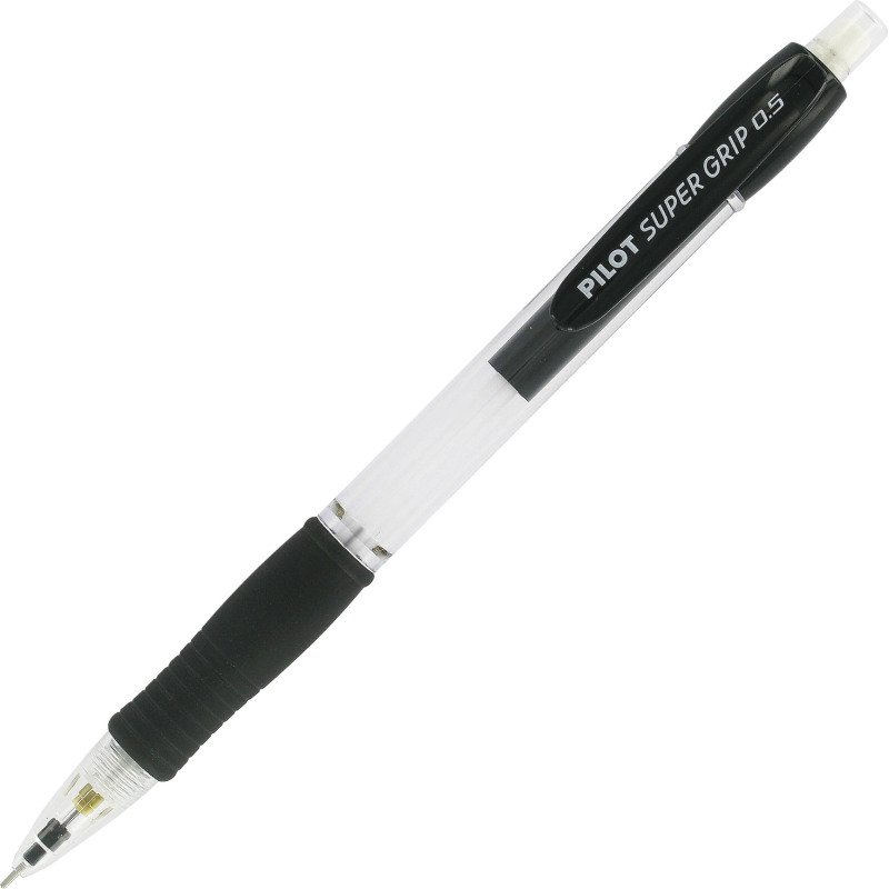 Portemine rechargeable Supergrip Pilot pointe 0,5 mm HB transparent/noir