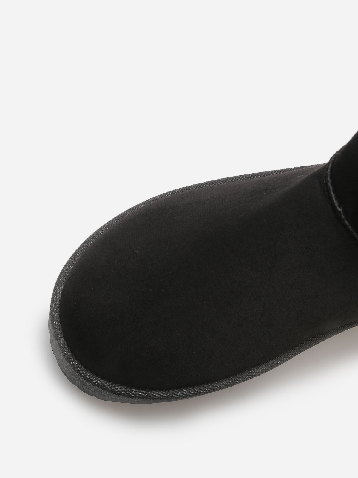 Boots en suédine fourrées à plateforme- Noir